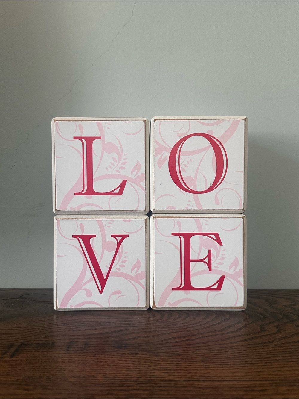 Decorative “LOVE” Wooden Block Set – Home Décor